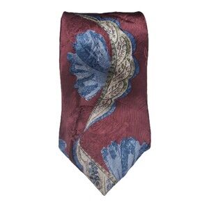 Oscar de la Renta Neck Tie Multicolor Paisley Pattern 100% Silk Made in USA